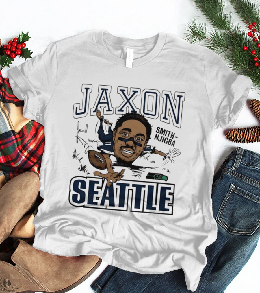 Jaxon Smith Njigba Seattle Seahawks Caricature T-Shirt