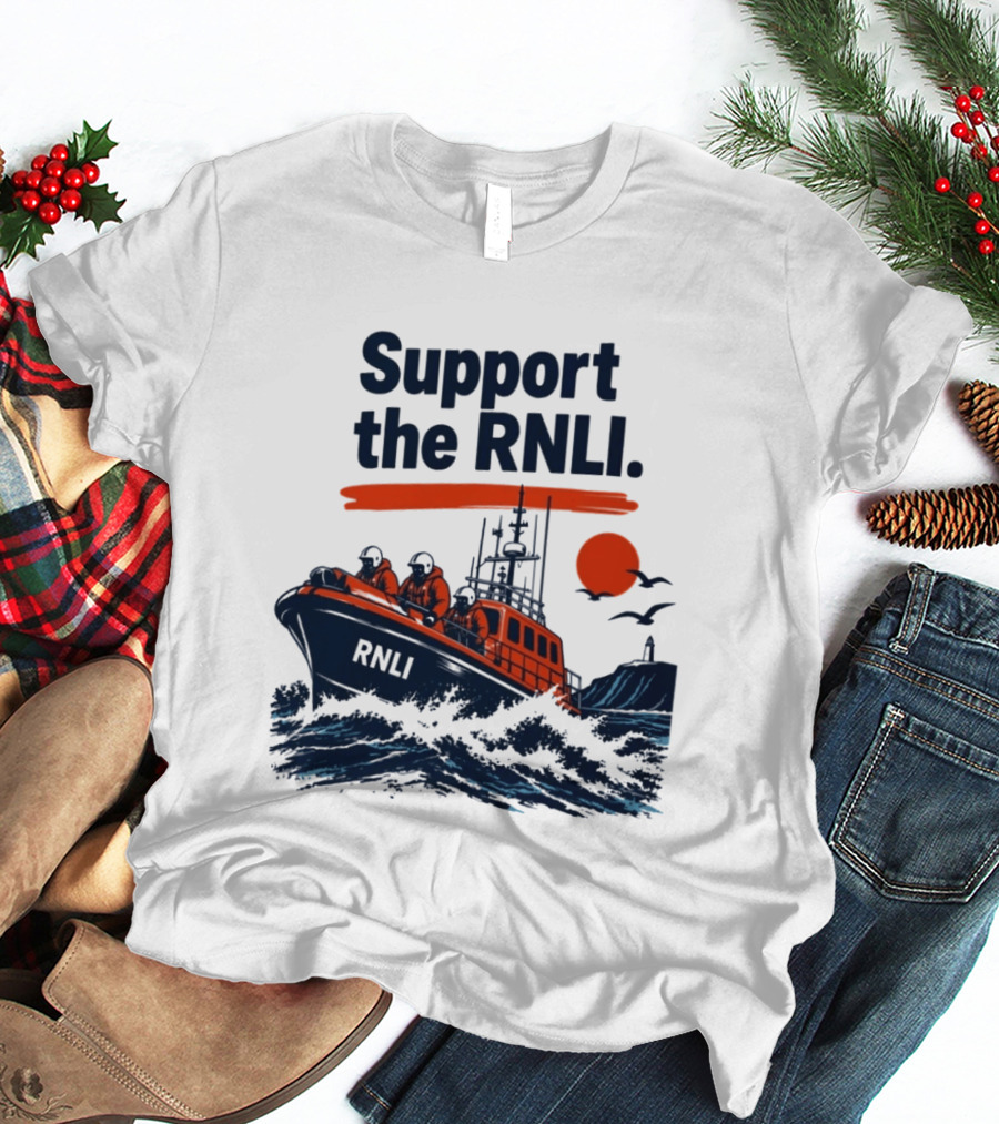 Support The RNLI Lifeboat Rescue At Sea T-Shirt
