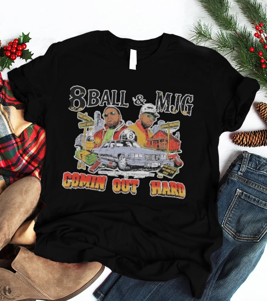 8Ball & MJG Comin Out Hard Memphis Orange Mound Pimpin' Ain't Dead Yet T-Shirt