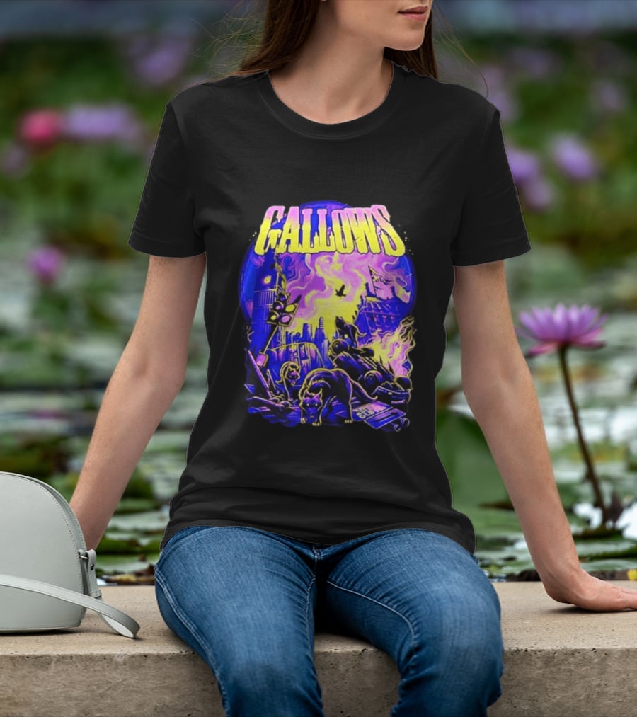Gallows London Big Ben Wolf Apocalypse Urban Chaos Scene T-Shirt