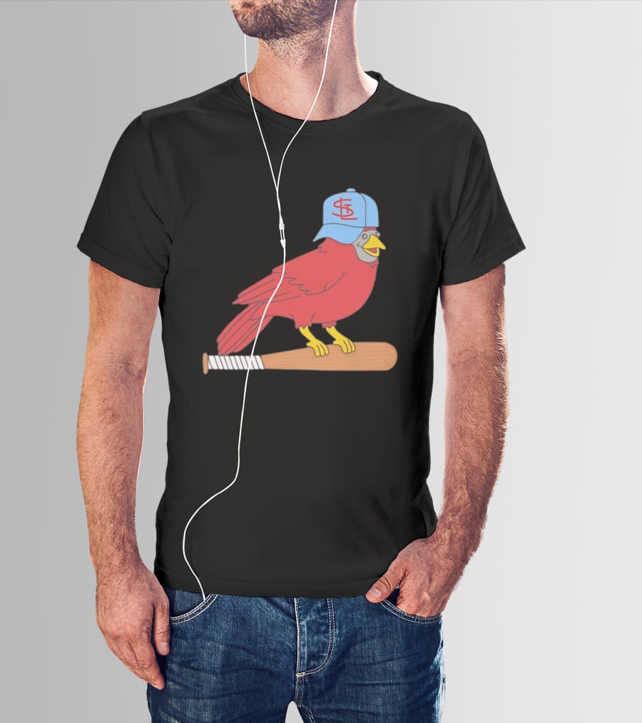 Hancel Rincon St. Louis Cardinals STL Hat Animated Bird Baseball Bat T-Shirt