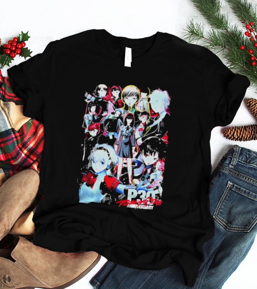 Chillweeb Persona 30th Anniversary Anime Characters P3 25th Anniversary Edition T-Shirt