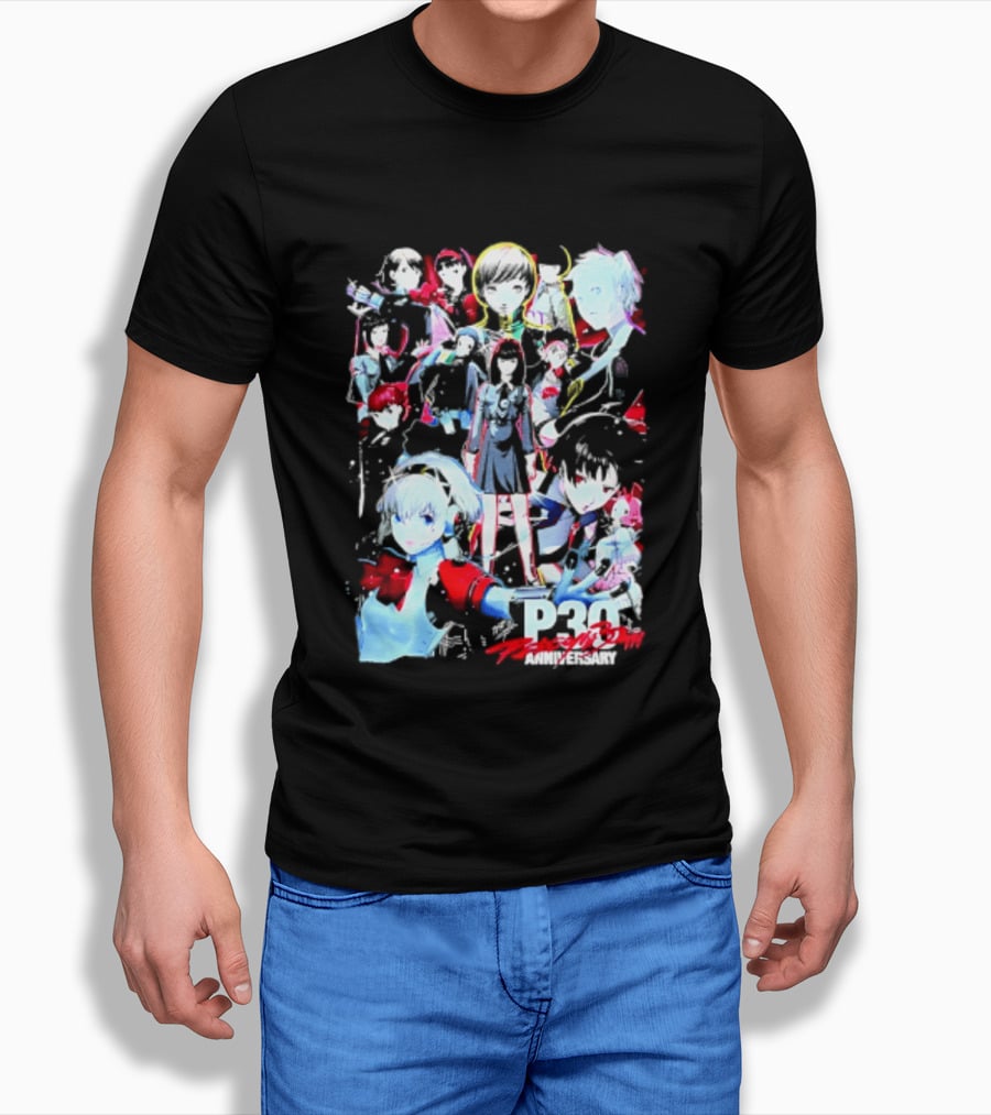 Chillweeb Persona 30th Anniversary Anime Characters P3 25th Anniversary Edition T-Shirt