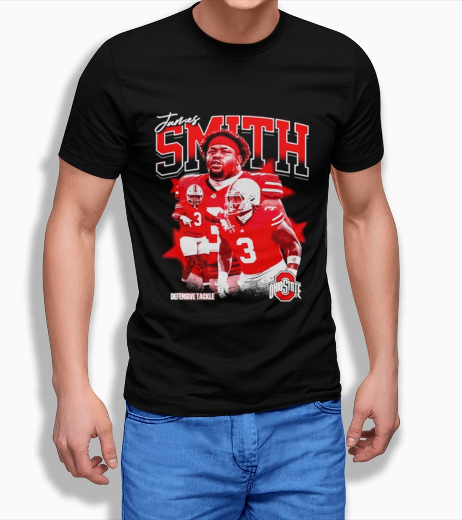 James Smith 3 Defensive Tackle Ohio State Buckeyes NCAA Player T-Shirt