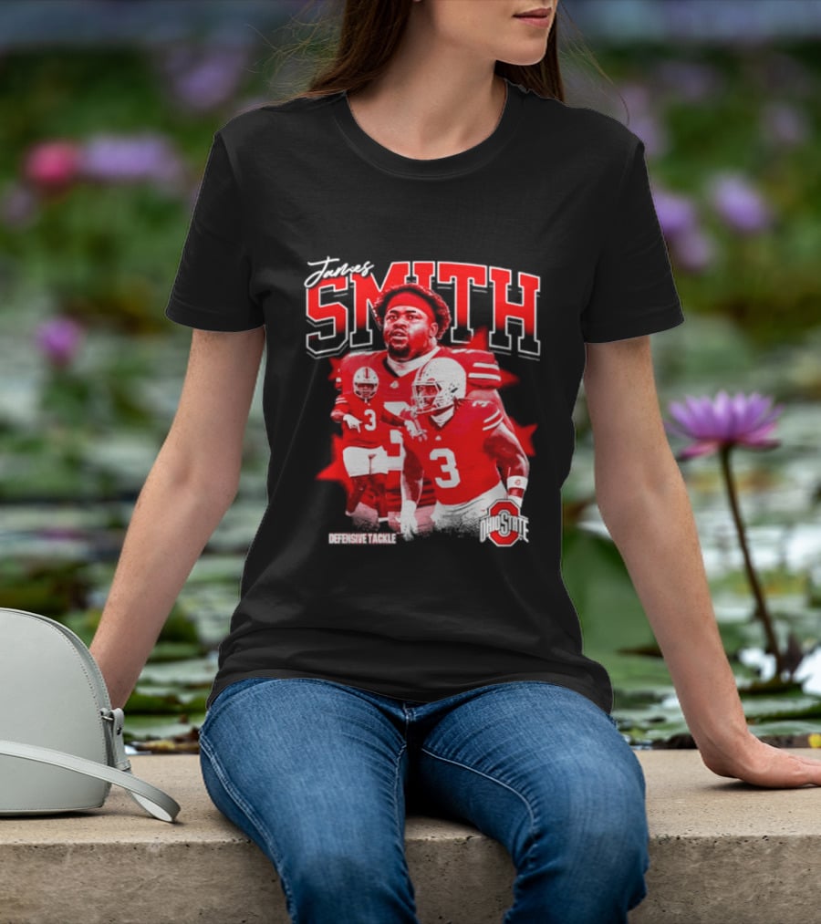 James Smith 3 Defensive Tackle Ohio State Buckeyes NCAA Player T-Shirt
