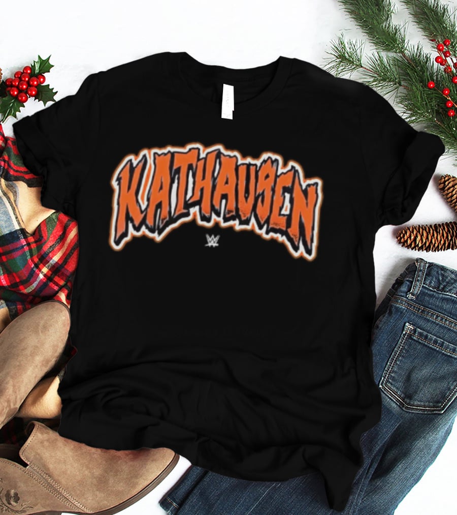 Karl Anthony Towns WWE KATHausen Wordmark Halloween Font T-Shirt
