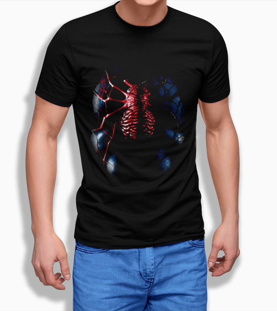 Vzn Shop Spiderman Venom Symbiote Ribcage Webbing T-Shirt