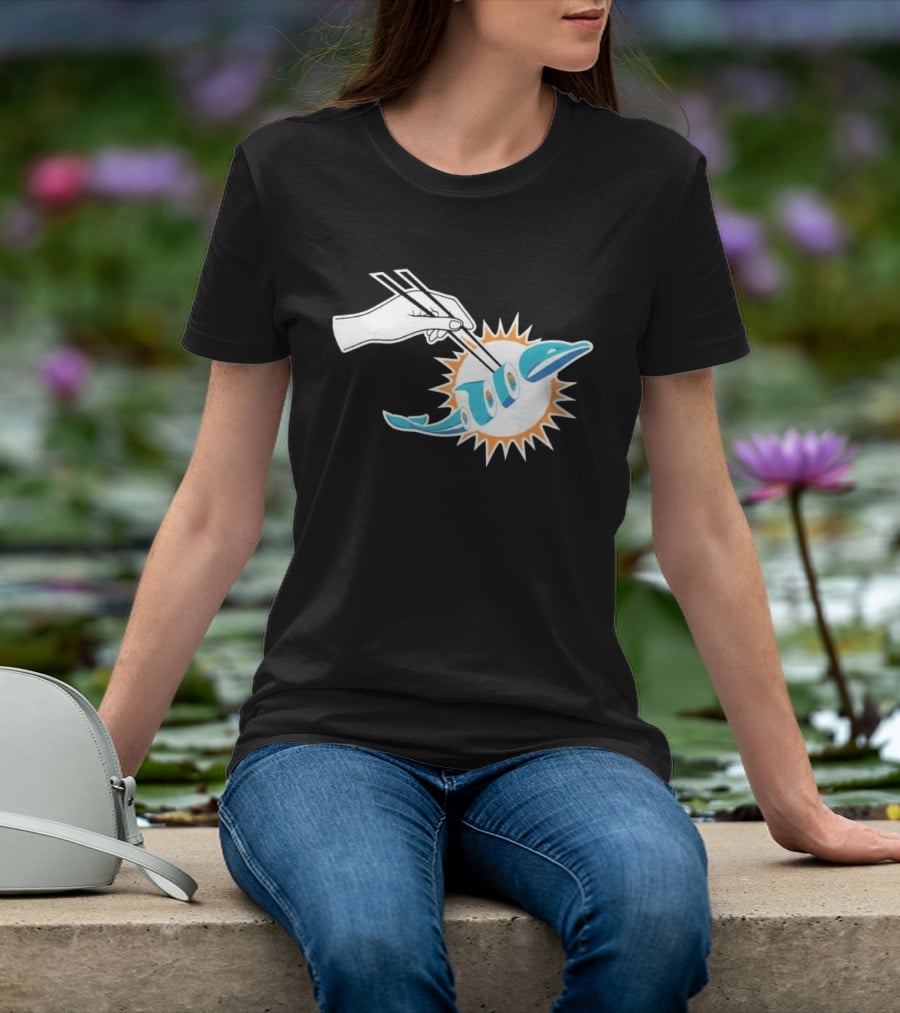 Maxx Crosby Sushi Chopsticks Miami Football Fusion T-Shirt