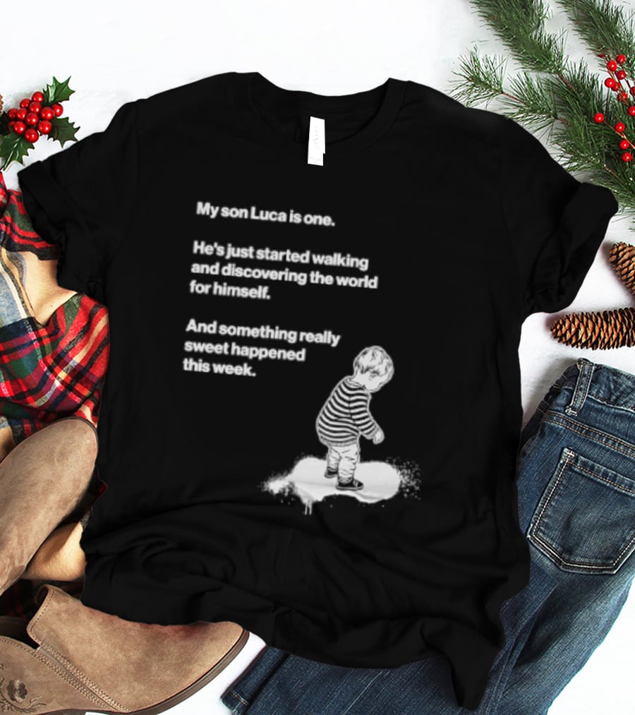 Luca Is One First Steps Adventure Exploring The World T-Shirt