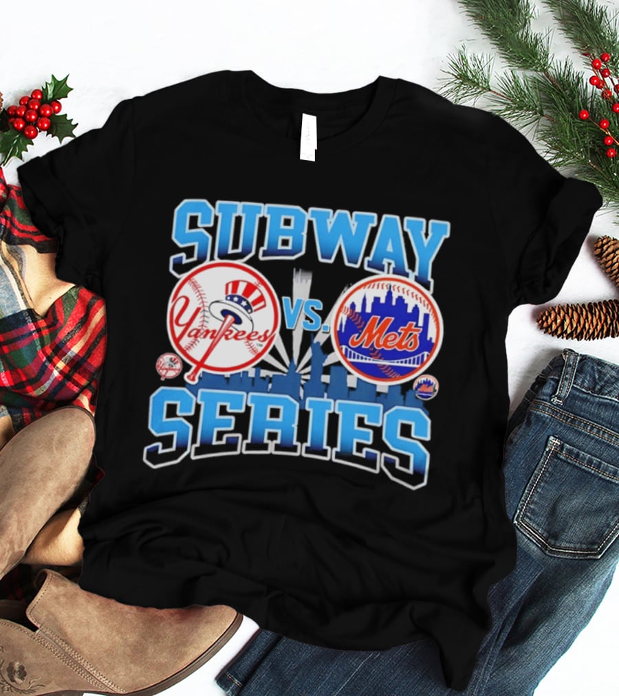 New York Yankees Vs Mets 2026 Subway Series Skyline T-Shirt