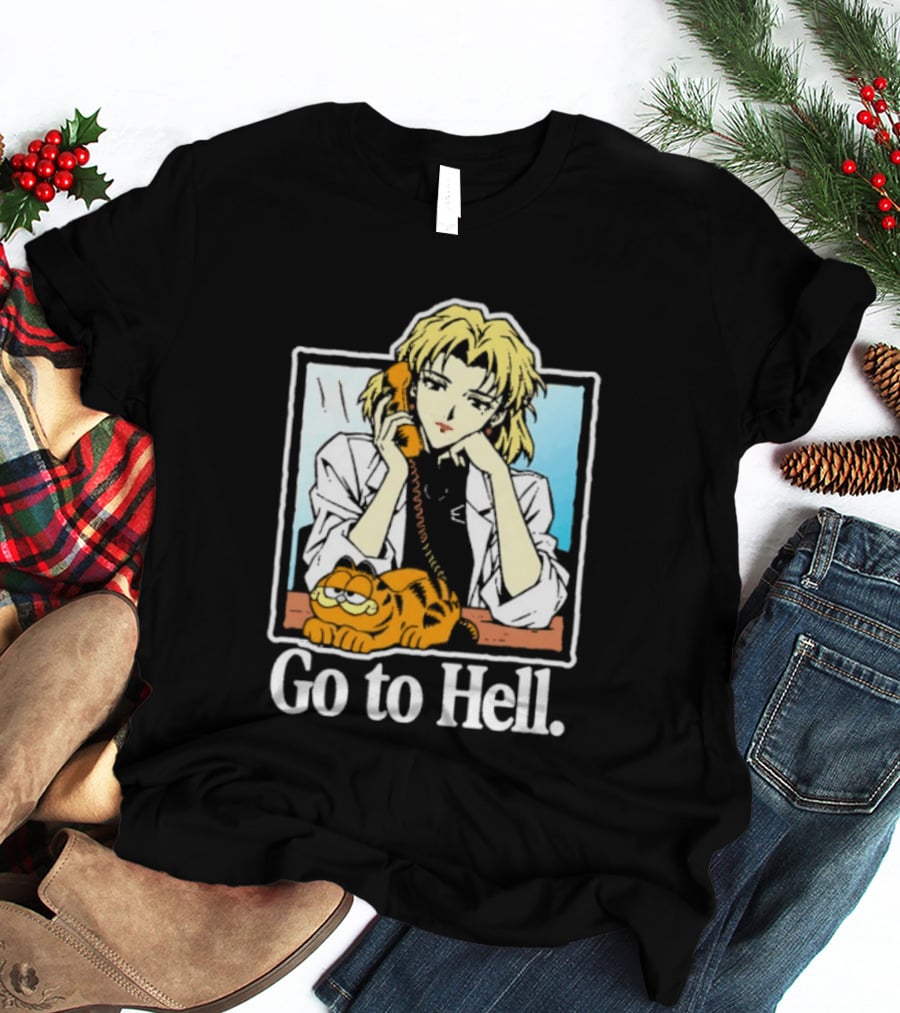 Ritsuko Akagi Go To Hell Neon Genesis Evangelion Cartoon T-Shirt