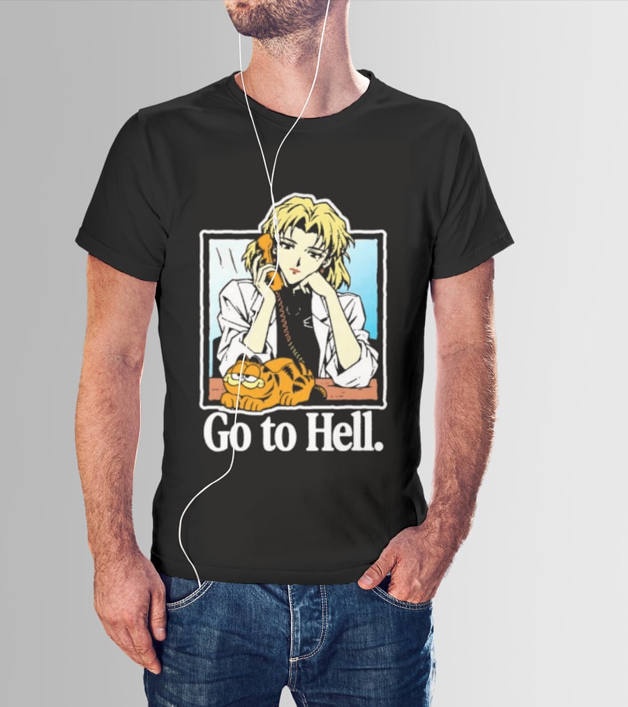 Ritsuko Akagi Go To Hell Neon Genesis Evangelion Cartoon T-Shirt