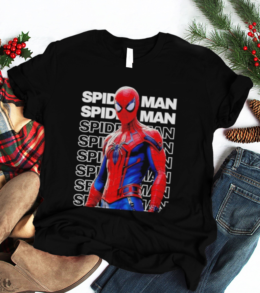Spider Man Marvel Superhero Peter Parker Iconic Costume Vibrant Heroic T-Shirt