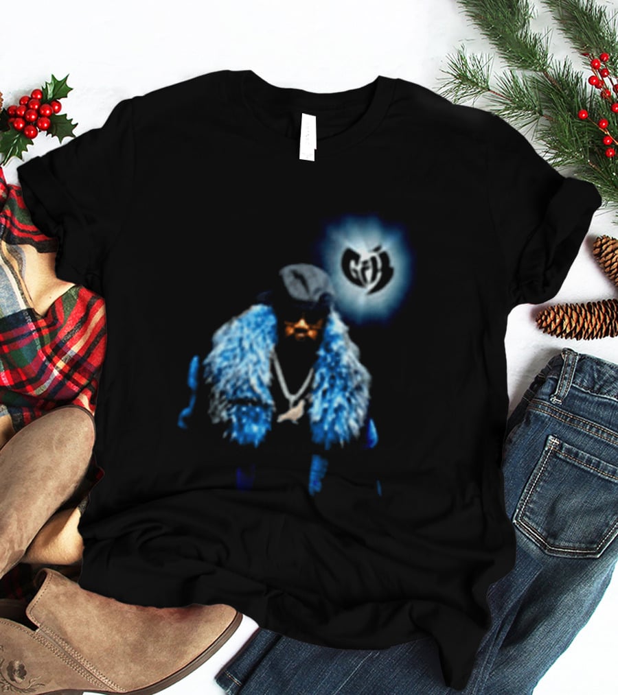 Staple Pigeon Store Staple X Ghostface Killah Collaboration With Wu Tang Clan Influence And Iconic Blue Fur Coat T-Shirt