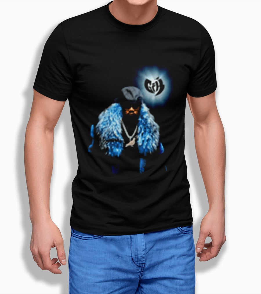 Staple Pigeon Store Staple X Ghostface Killah Collaboration With Wu Tang Clan Influence And Iconic Blue Fur Coat T-Shirt