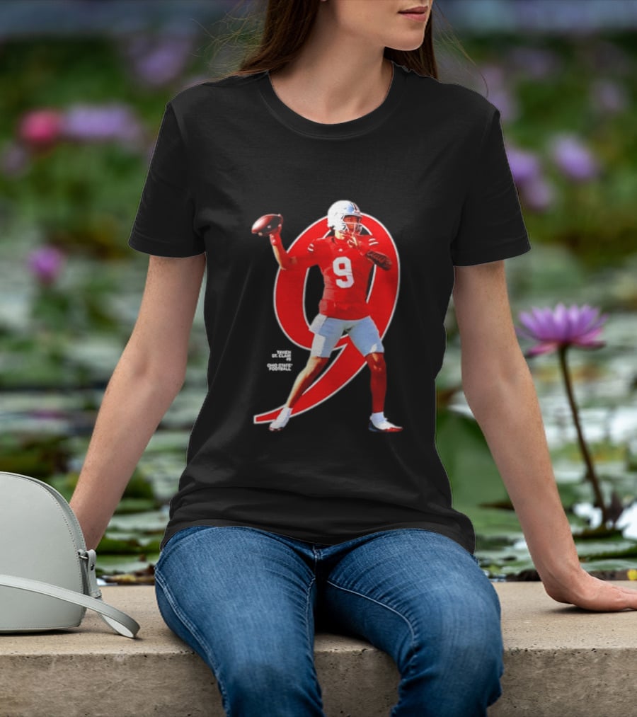 Ohio State Buckeyes Tavien St. Clair 9 NCAA Football Breakthrough Player T-Shirt