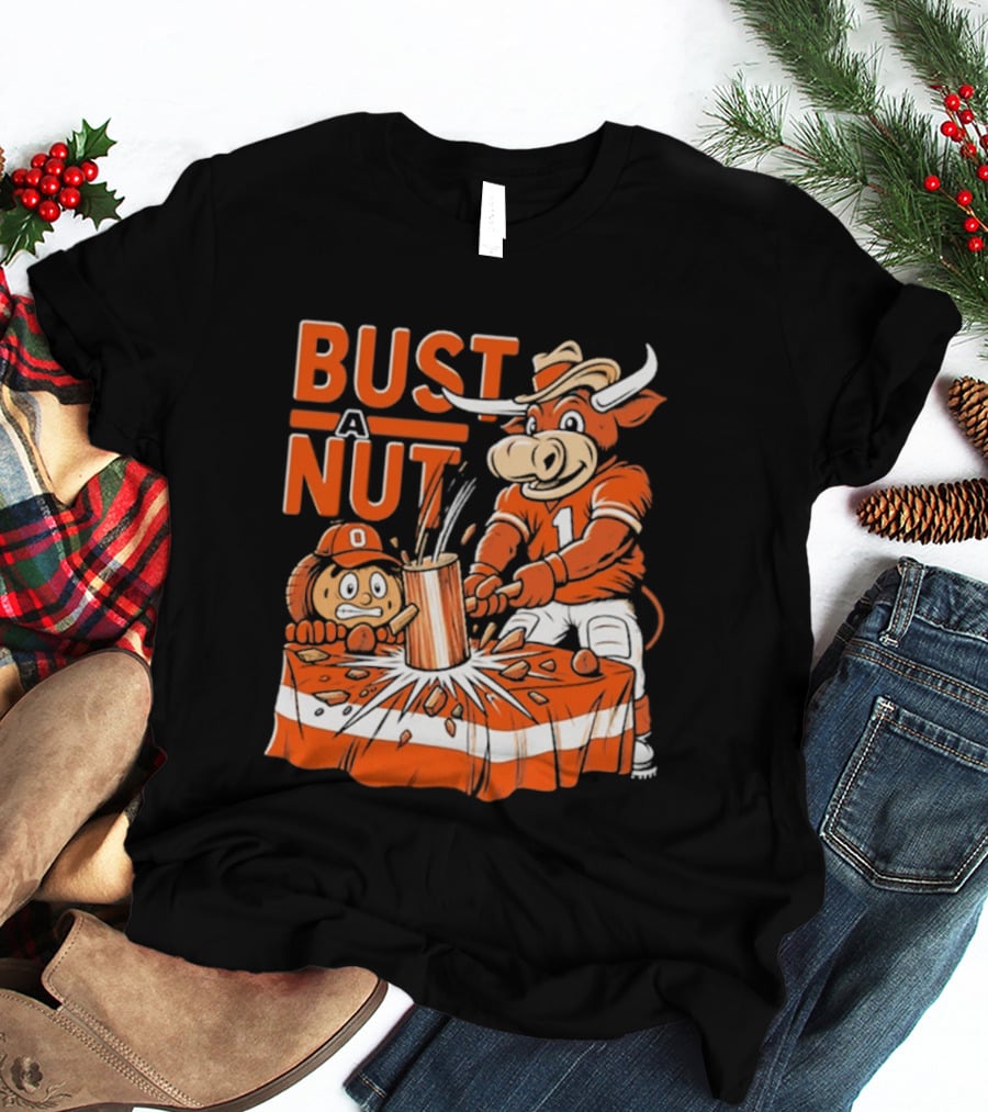 Bust A Nut Texas Football Bevo Beat Competition T-Shirt