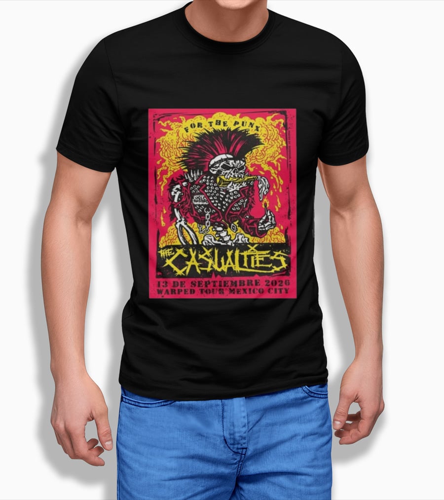 The Casualties For The Punx 13 De Septiembre 2026 Warped Tour Mexico City T-Shirt