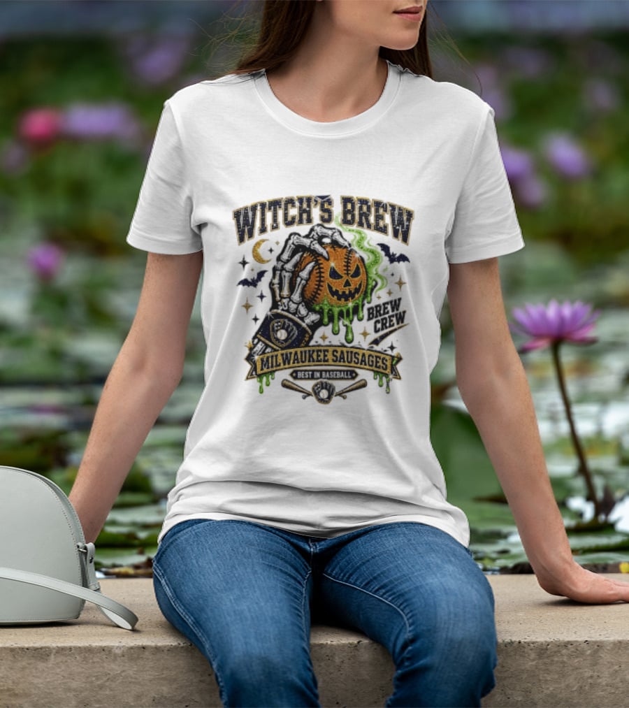 Witch's Brew Milwaukee Sausages Brew Crew Best In Baseball Halloween 2026 T-Shirt
