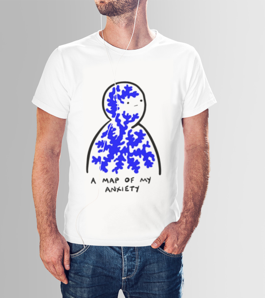 A Map Of My Anxiety Mental Health Awareness T-Shirt