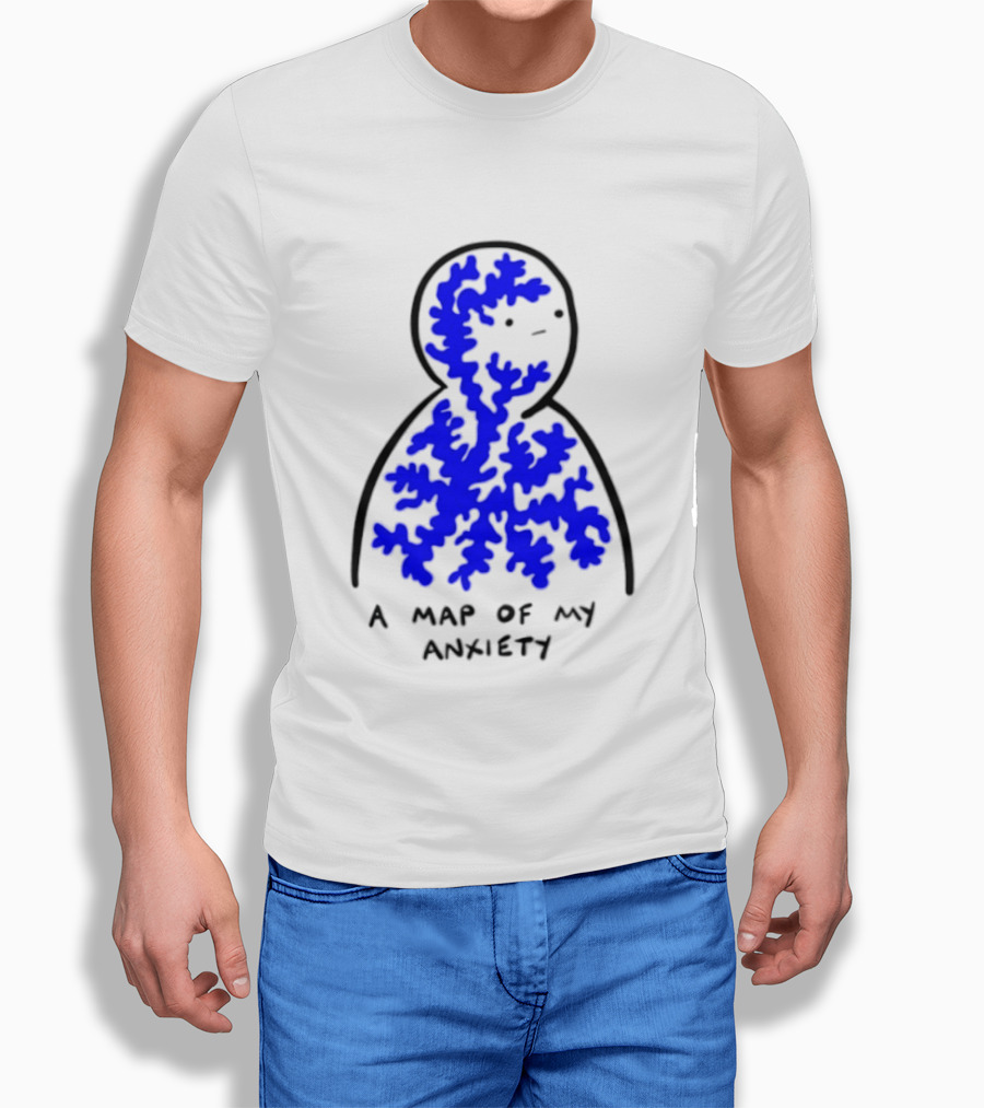 A Map Of My Anxiety Mental Health Awareness T-Shirt