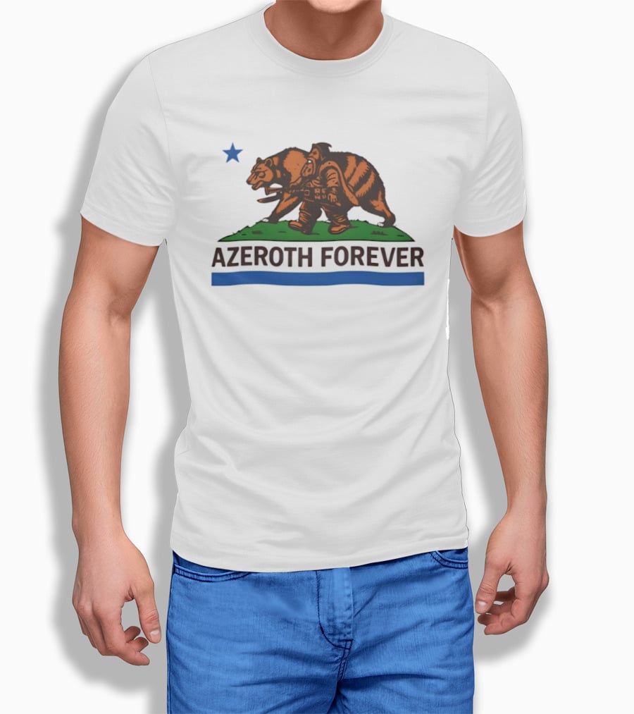 Azeroth Forever Smokey Bear Parody Walking Wilderness Hero T-Shirt
