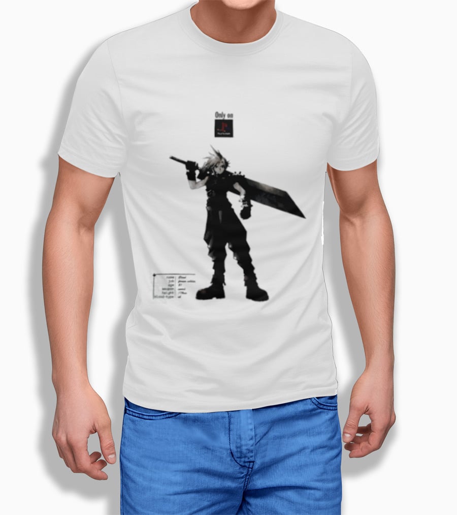Cloud Strife Final Fantasy VII PlayStation T-Shirt