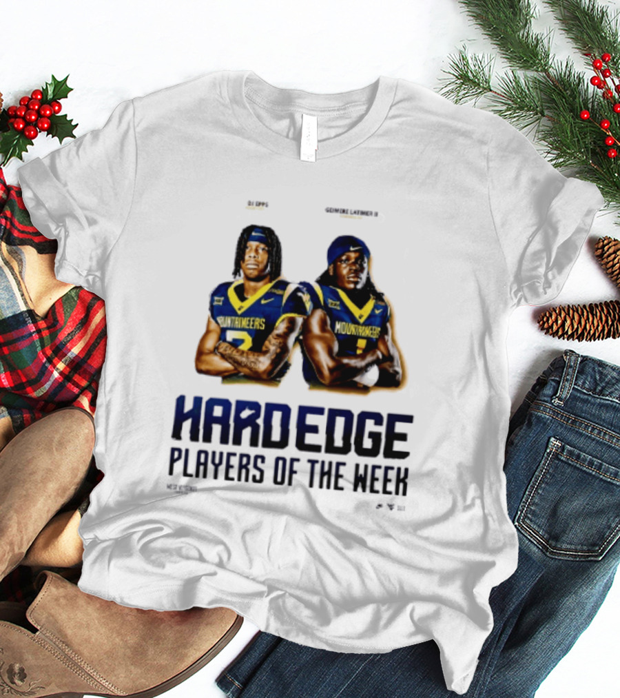 DJ Epps Geimere Latimer II West Virginia Mountaineers Hardedge Players Of The Week T-Shirt