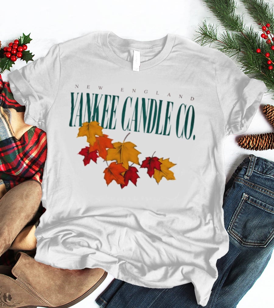 New England Yankee Candle Co Fall Leaves Autumn T-Shirt