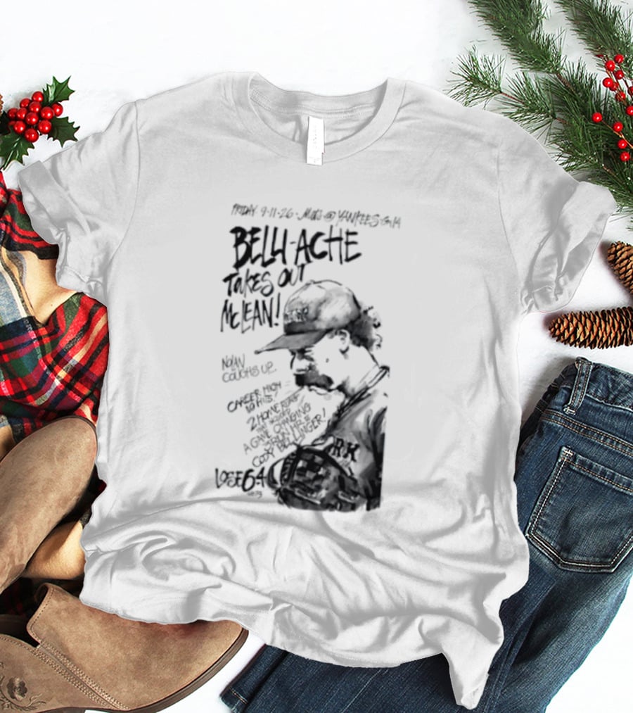 Belly Ache Takes Out McLean New York Mets Baseball T-Shirt