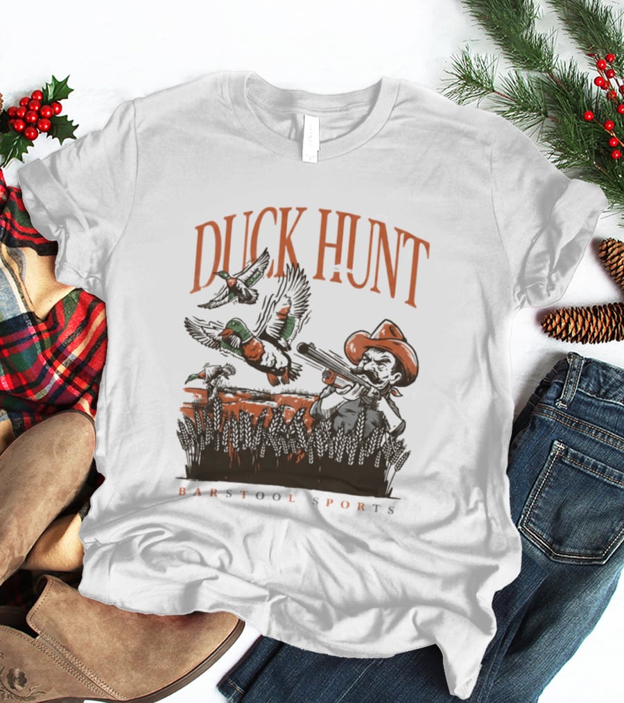 Duck Hunt Cowboy Oklahoma Cowboys Oregon Ducks Barstool Sports T-Shirt