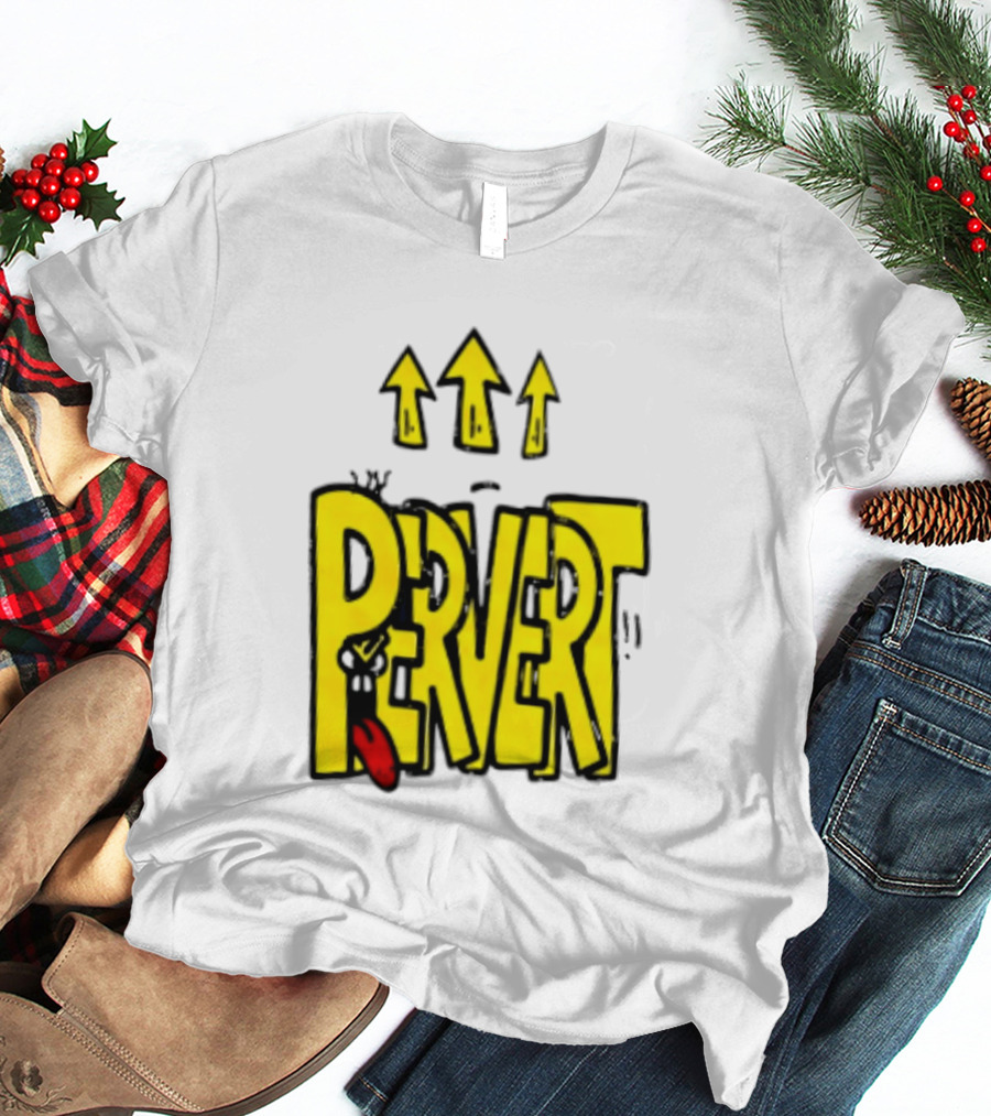 Pervert Urban Edgy Graffiti Arrows Tongue Streetwear T-Shirt