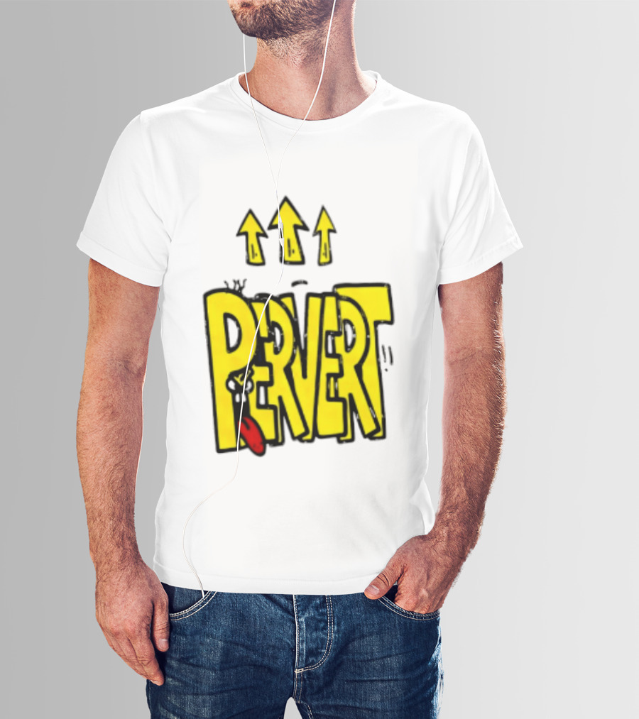 Pervert Urban Edgy Graffiti Arrows Tongue Streetwear T-Shirt