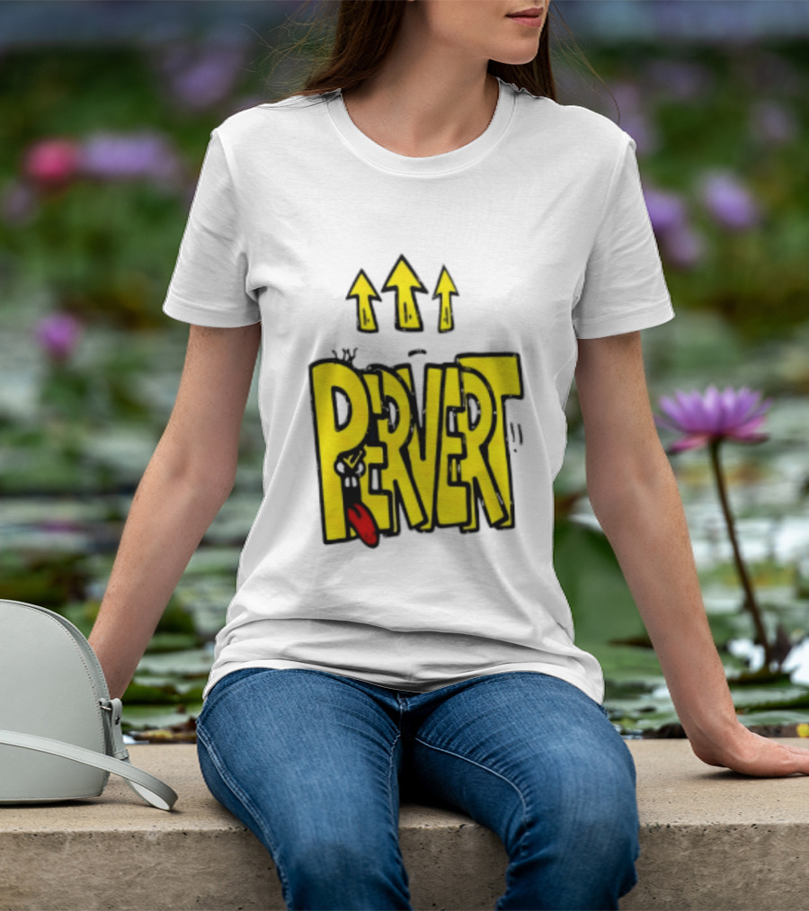 Pervert Urban Edgy Graffiti Arrows Tongue Streetwear T-Shirt