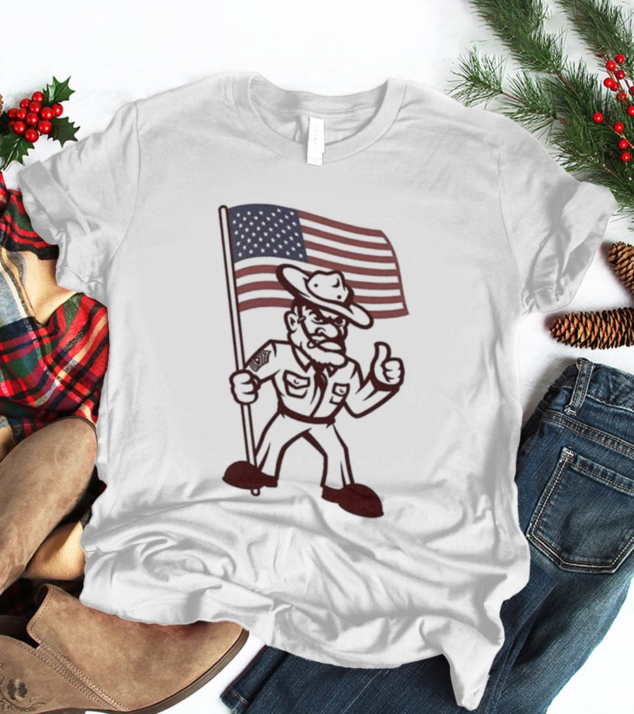 Texas A&M Aggies 12th Man Patriotic American Flag T-Shirt