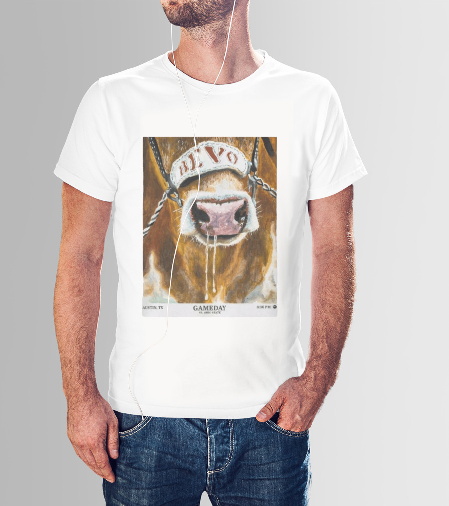 Texas Longhorns Bevo Vs Ohio State Austin TX Gameday 6:30 PM 2026 T-Shirt