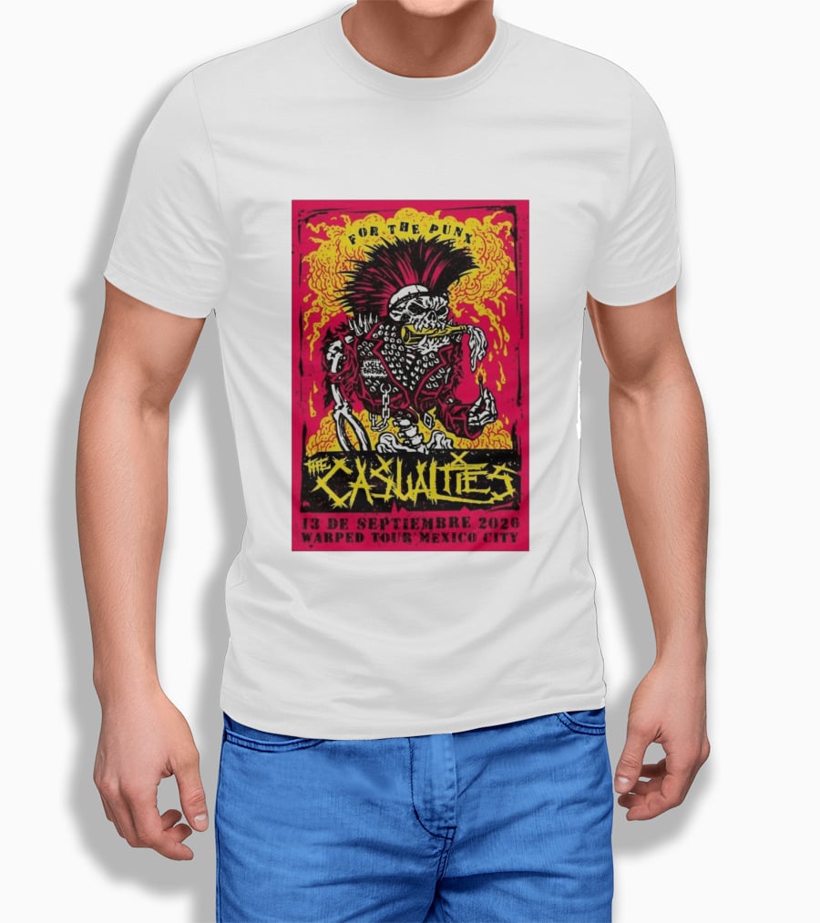 The Casualties Warped Tour Mexico City For The Punx 13 De Septiembre 2026 T-Shirt