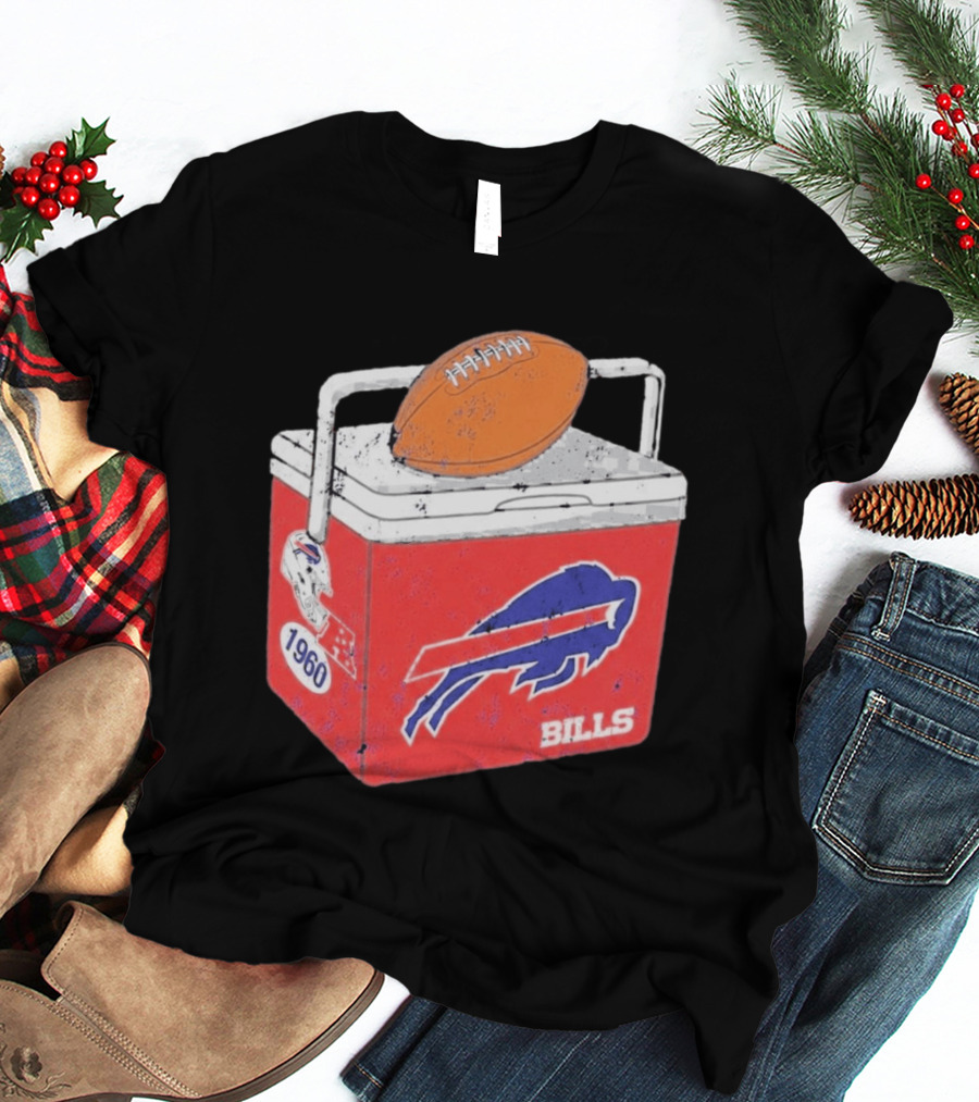 Buffalo Bills 1960 Retro Cooler With Football T-Shirt