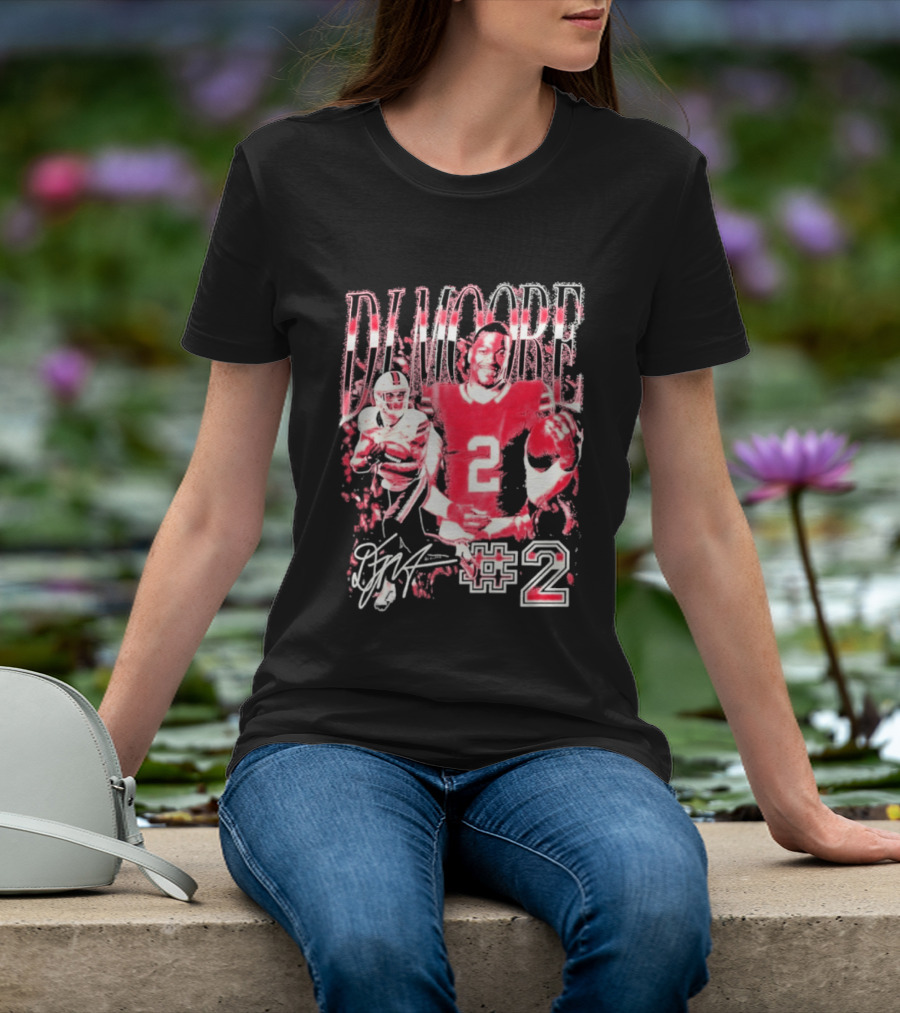 DJ Moore Number 2 Signature 2026 Bills Football Player T-Shirt