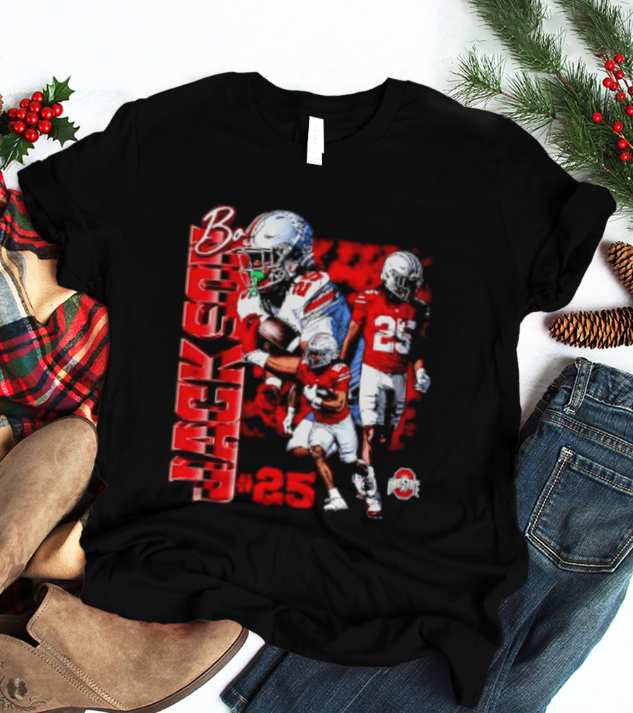 Bo Jackson 25 Ohio State Buckeyes NCAA Player Football T-Shirt