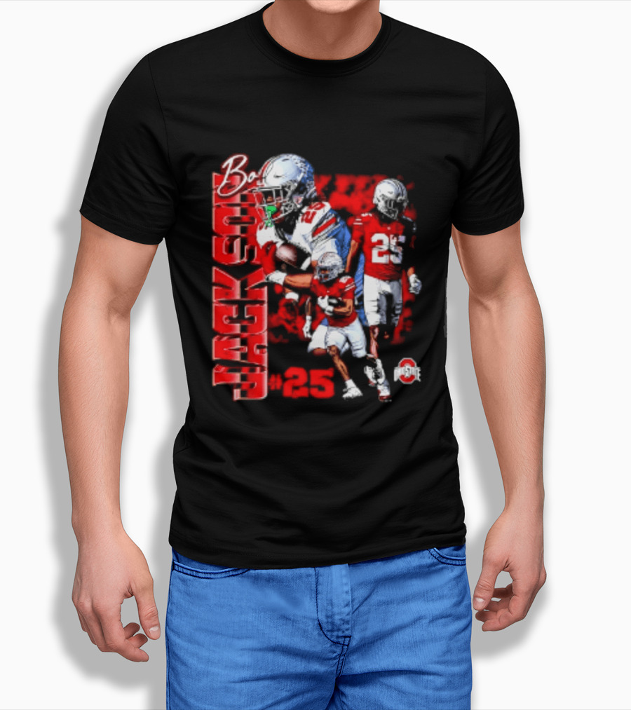 Bo Jackson 25 Ohio State Buckeyes NCAA Player Football T-Shirt