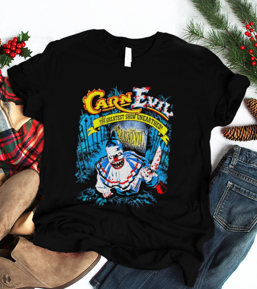 CarnEvil The Greatest Show Unearthed Creepy Clown Horror T-Shirt