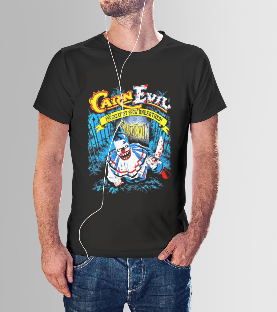 CarnEvil The Greatest Show Unearthed Creepy Clown Horror T-Shirt