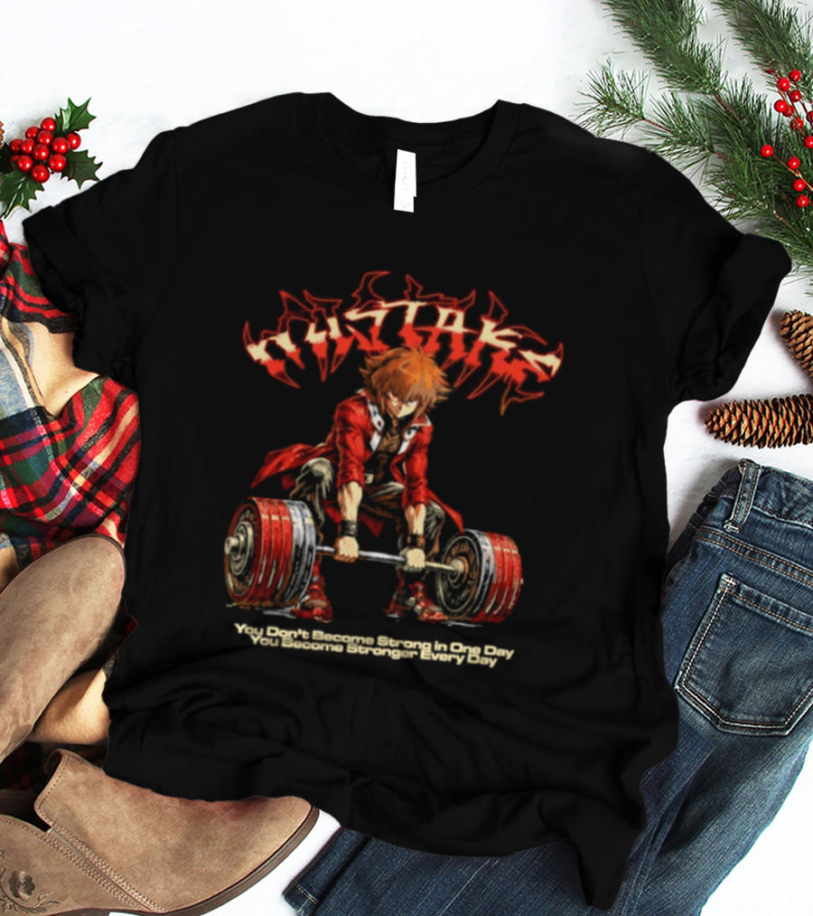 Jaden Yuki Yu Gi Oh Become Stronger Every Day Anime Weightlifting T-Shirt