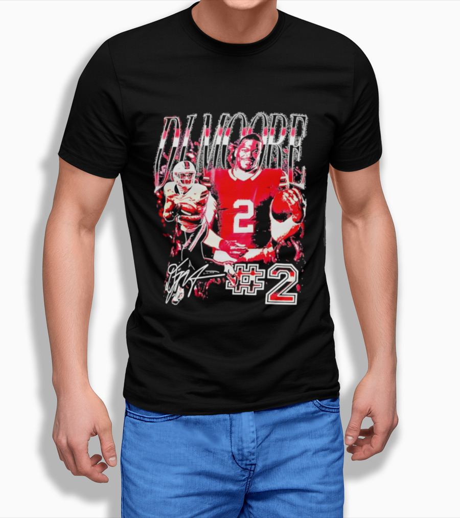 D. J. Moore #2 Buffalo Bills Football Player T-Shirt