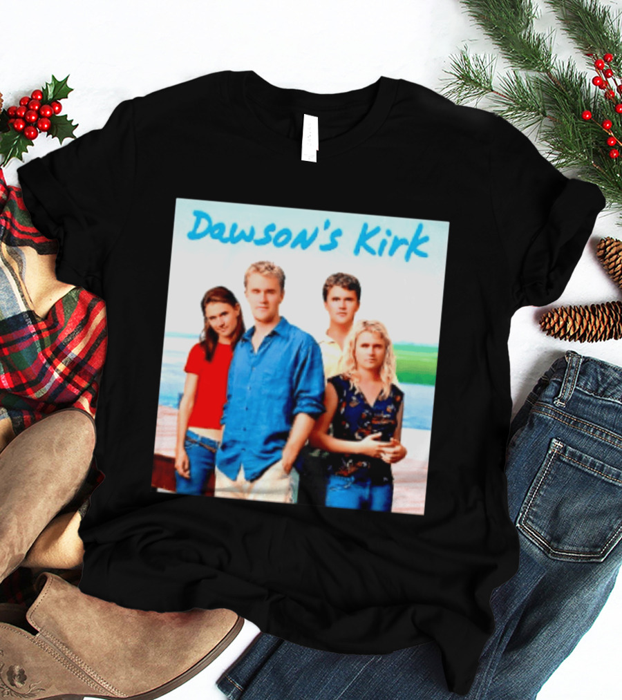 Dawson's Kirk 90s TV Cast Scenic Backdrop T-Shirt