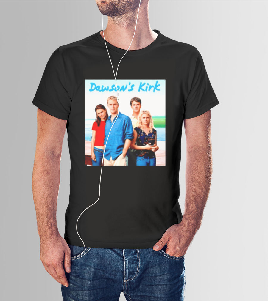 Dawson's Kirk 90s TV Cast Scenic Backdrop T-Shirt