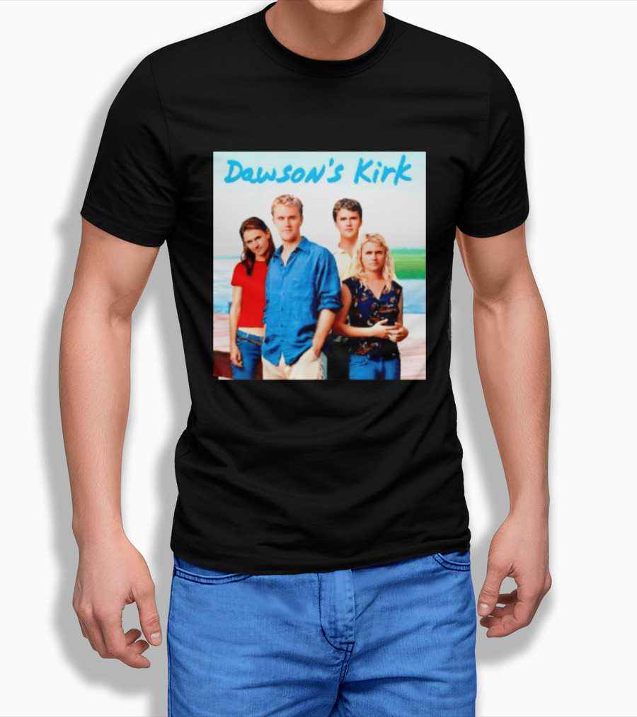 Dawson's Kirk 90s TV Cast Scenic Backdrop T-Shirt