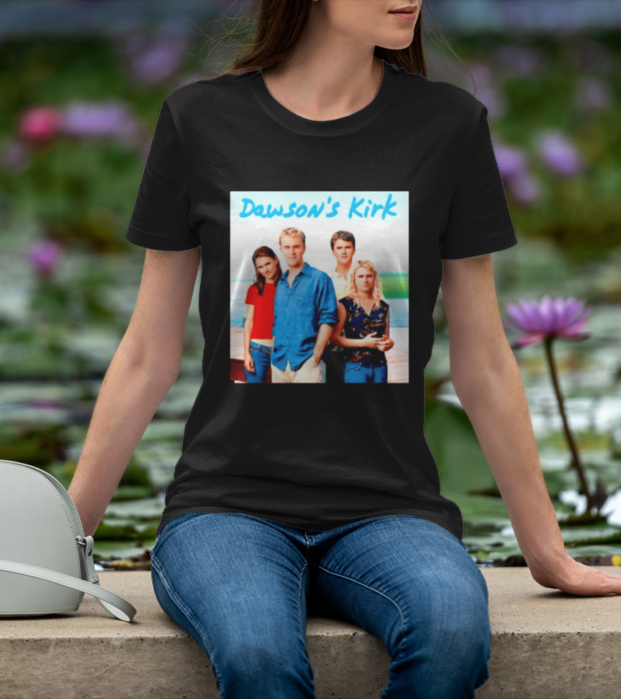Dawson's Kirk 90s TV Cast Scenic Backdrop T-Shirt