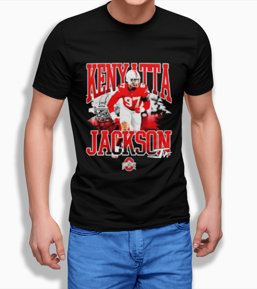 Kenyatta Jackson 97 Ohio State Buckeyes NCAA Football Player T-Shirt